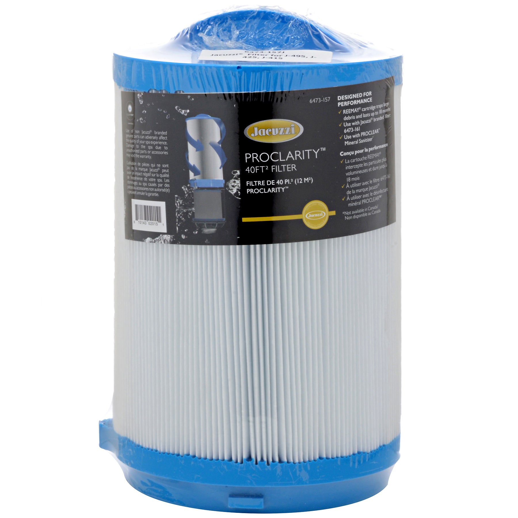 J400 filter, ProClarity, hot tub filter, 40 square foot filter, Jacuzzi filter, 6473-157J