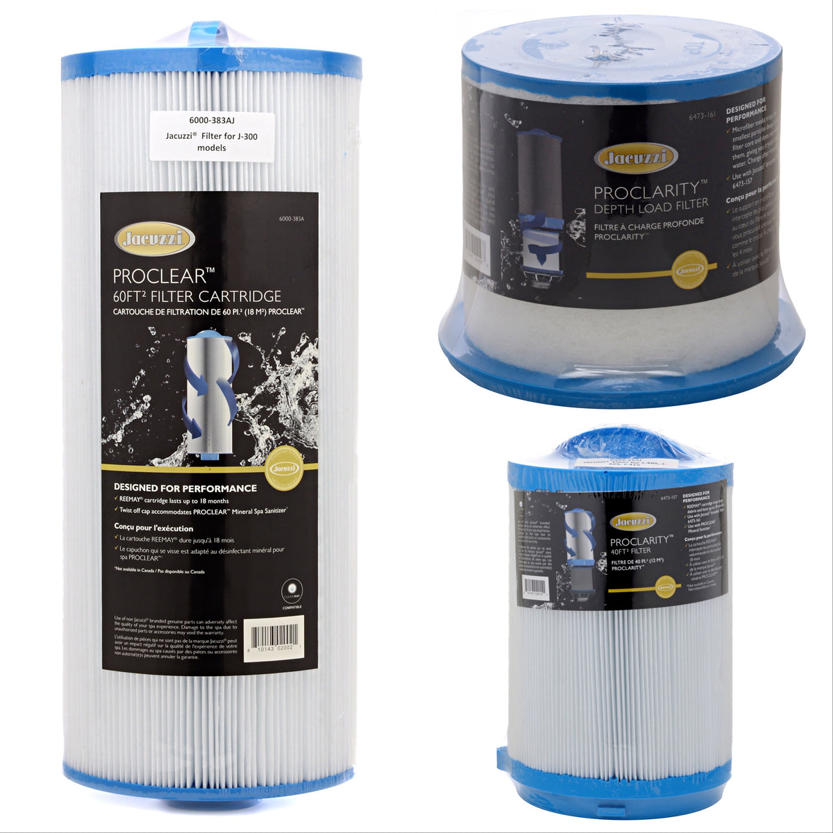 ProClarity Filter, filter bundle, Jacuzzi filter, J400 filters, Jacuzzi J400, 6000-383AJ, 6473-161J, 6473-157J