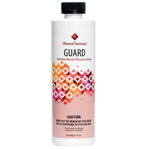 mineral harmony guard, stain and scale, hot tub scale, metal gon